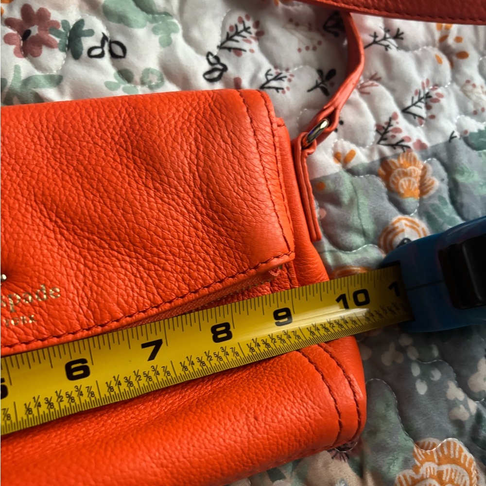 Kate Spade Orange Crossbody Bag with Fold-Over Flap - Picture 7 of 8